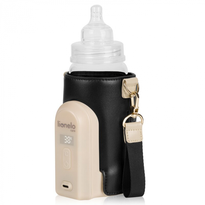 Incalzitor biberoane Lionelo ThermUp Go Evo Portabil cu 5 niveluri de incalzire Negru/Auriu [1]