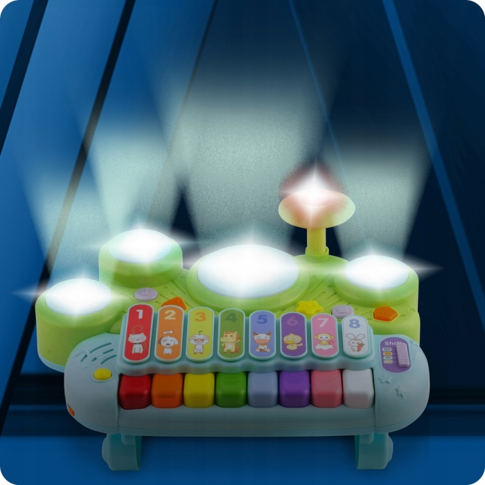 Jucarie educativa cu xilofon, pian, tobe si lumini Ricokids RK-751 [5]