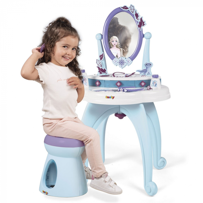 Jucarie Smoby Masuta de machiaj Frozen Hairdresser 2 in 1 [5]