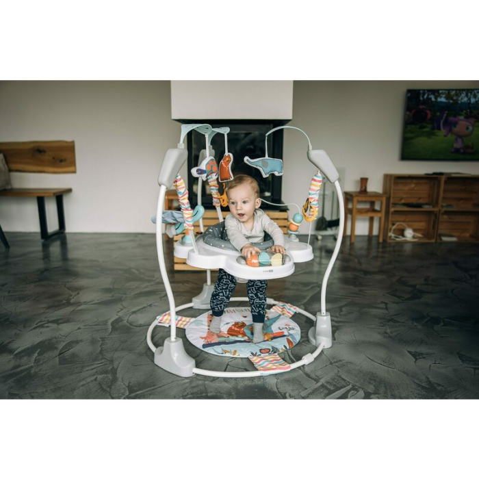 Jumper interactiv, FreeON, Jump&Play, Cu scaun rotativ la 360 grade, Reglabil pe inaltime, Cu melodii, lumini si jucarii, Conform cu standardul european de securitate EN 14036:2003, Multicolor [6]