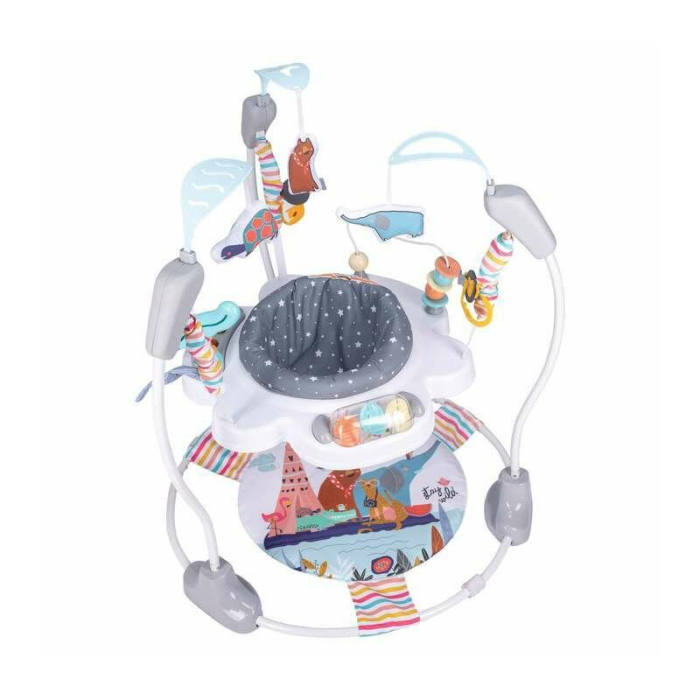 Jumper interactiv, FreeON, Jump&Play, Cu scaun rotativ la 360 grade, Reglabil pe inaltime, Cu melodii, lumini si jucarii, Conform cu standardul european de securitate EN 14036:2003, Multicolor [2]