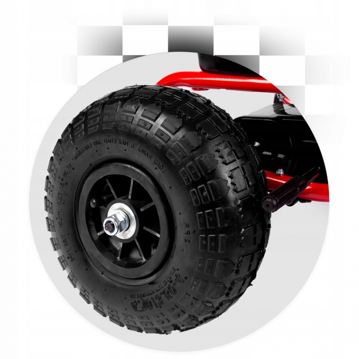 Kart cu pedale si roti gonflabile, Gokart RK-594 Ricokids 759401, Rosu [6]