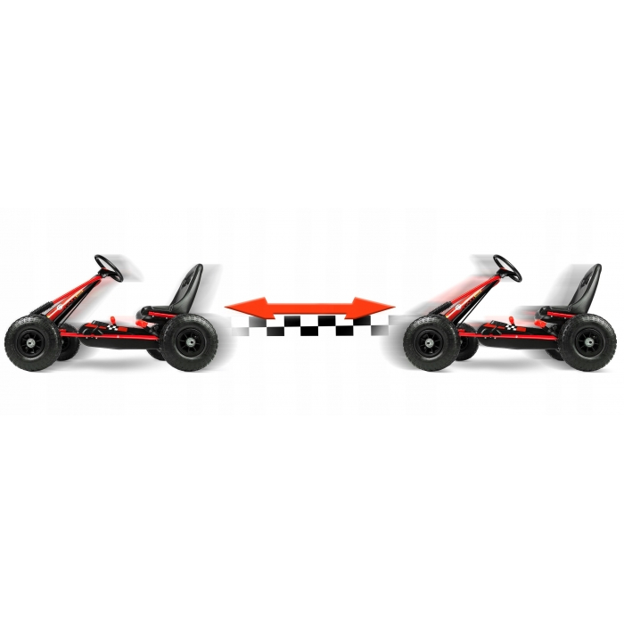 Kart cu pedale si roti gonflabile, Gokart RK-594 Ricokids 759401, Rosu [5]