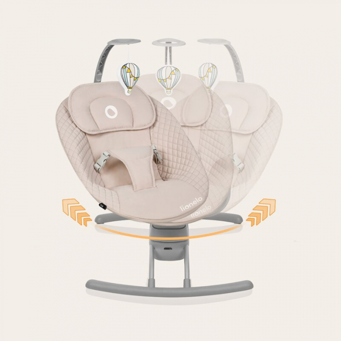 Leagan Lionelo Rio electric cu 3 viteze de leganare, melodii si telecomanda [3]