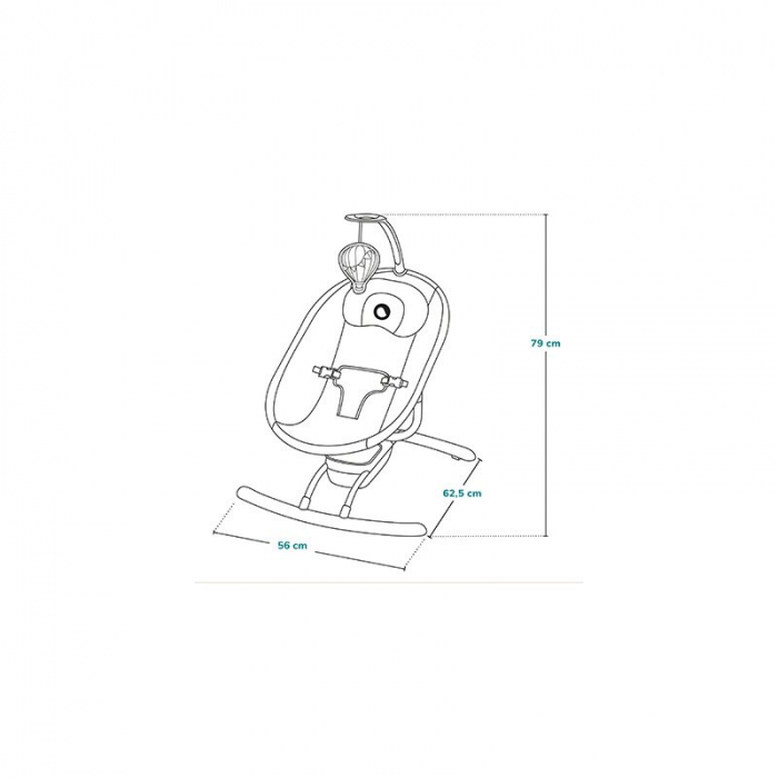 Leagan Lionelo Rio electric cu 3 viteze de leganare, melodii si telecomanda [18]