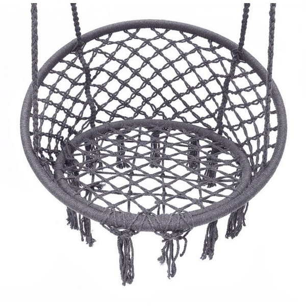 Leagan suspendat pentru interior/exterior, cu spatar, cuib de barza, gri, GW-076 [4]