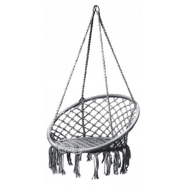 Leagan suspendat pentru interior/exterior, cu spatar, cuib de barza, gri, GW-076 [3]