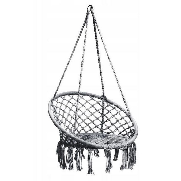 Leagan suspendat pentru interior/exterior, cu spatar, cuib de barza, gri, GW-076 [2]