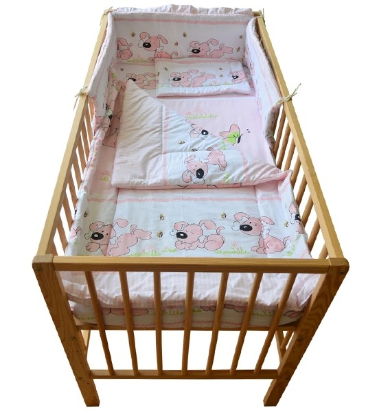 Lenjerie MyKids Catelus Roz 4 + 1 Piese 120x60 [4]