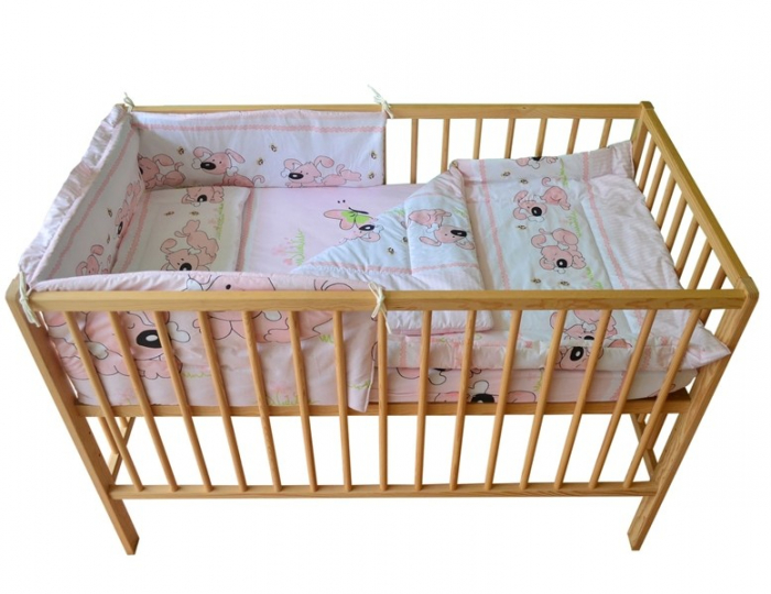 Lenjerie MyKids Catelus Roz 4 + 1 Piese 120x60 [5]