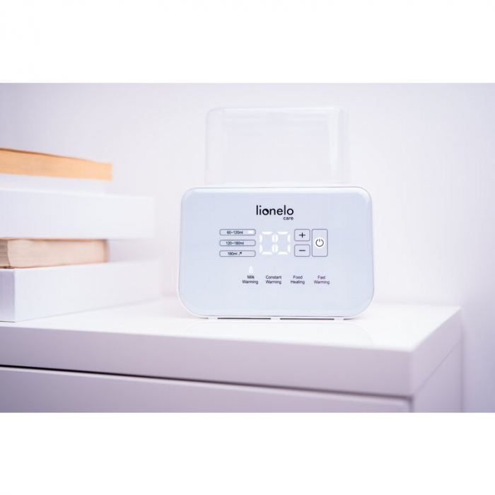 Lionelo - Incalzitor biberoane ThermUp Double, 2 biberoane, 3 - 5 min, Temperatura constanta pana la 24 h, Sterilizare, Dezghetare, Fara BPA, Alb [4]