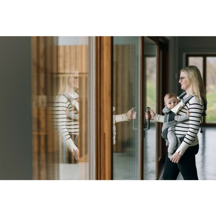 Marsupiu bebe, FreeON, Carry Me, 3 in 1, De la 4 luni pana la 15 kg, Tesatura din plasa 3D, Confortabil si sigur pentru bebe, Gri [10]