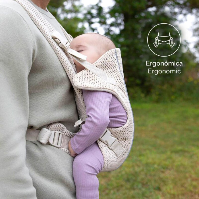 Marsupiu bebe, Jane, Dual Air, Ergonomic, De la nastere pana la 15 Kg, Conform cu EN 13209-2: 2015, Sand [5]