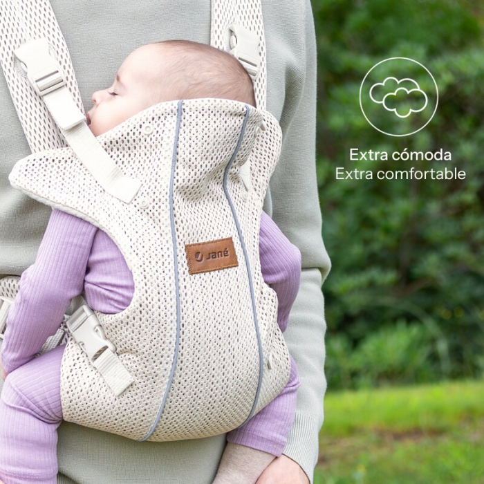 Marsupiu bebe, Jane, Dual Air, Ergonomic, De la nastere pana la 15 Kg, Conform cu EN 13209-2: 2015, Sand [4]