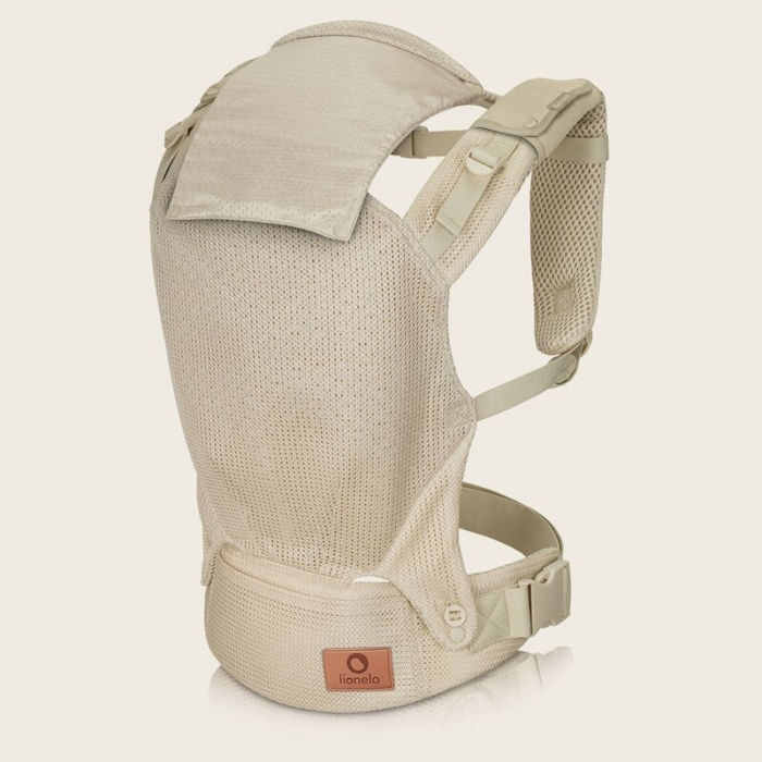 Marsupiu ergonomic, Lionelo, Margareet Air, 3 pozitii de purtare, 4 luni+, Pana la 20 Kg, Material respirabil 3D Air Mesh, Catarama dubla de siguranta, Bej [12]