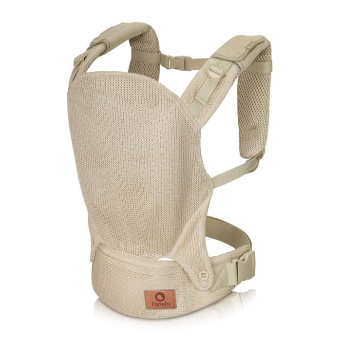 Marsupiu ergonomic, Lionelo, Margareet Air, 3 pozitii de purtare, 4 luni+, Pana la 20 Kg, Material respirabil 3D Air Mesh, Catarama dubla de siguranta, Bej [5]
