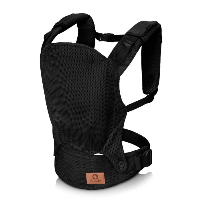 Marsupiu ergonomic, Lionelo, Margareet Air, 3 pozitii de purtare, 4 luni+, Pana la 20 Kg, Material respirabil 3D Air Mesh, Catarama dubla de siguranta, Negru [5]