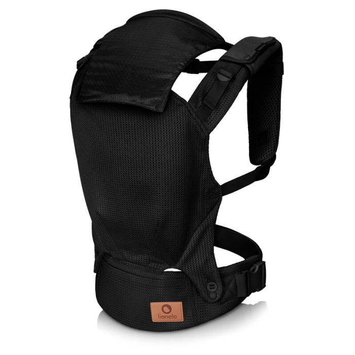 Marsupiu ergonomic, Lionelo, Margareet Air, 3 pozitii de purtare, 4 luni+, Pana la 20 Kg, Material respirabil 3D Air Mesh, Catarama dubla de siguranta, Negru [6]