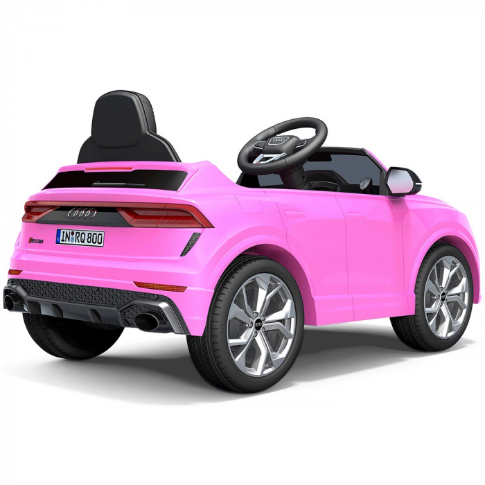 Masinuta electrica Chipolino Audi RS Q8 cu scaun din piele si roti EVA pink [2]