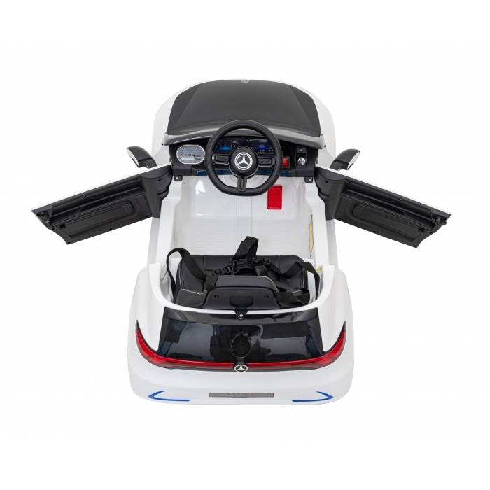 Masinuta electrica cu telecomanda MERCEDES BENZ AMG EQA, roti EVA, scaun tapitat, 101x69x53 cm, putere 70W - Alb [11]