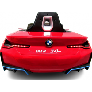 Masinuta electrica cu telecomanda, roti din spuma EVA, scaun din piele ecologica, varsta 1-5 ani, BMW I4 - Rosu [4]