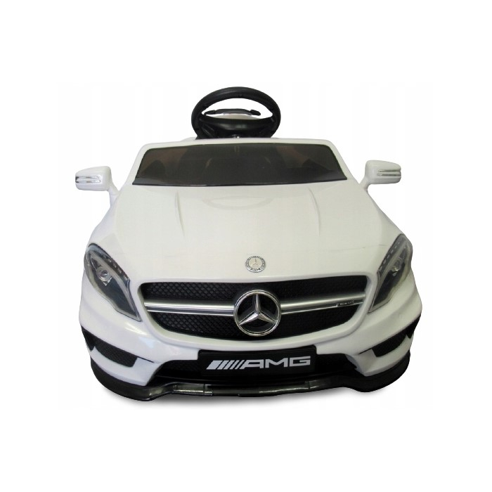 Masinuta electrica cu telecomanda, roti EVA, scaun piele Mercedes GLA45 - Alb [3]