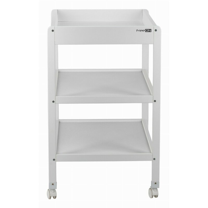 Masuta de infasat, FreeON, Mila, din lemn, cu 4 roti pentru transport facil, cu 3 suprafete de depozitare, 76x54x86 cm, White [3]