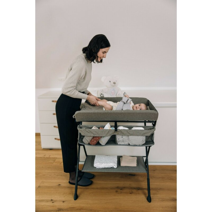 Masuta pentru infasat si schimbat scutece, FreeON, Lia, Multifunctionala, Pliabila, Gri [8]