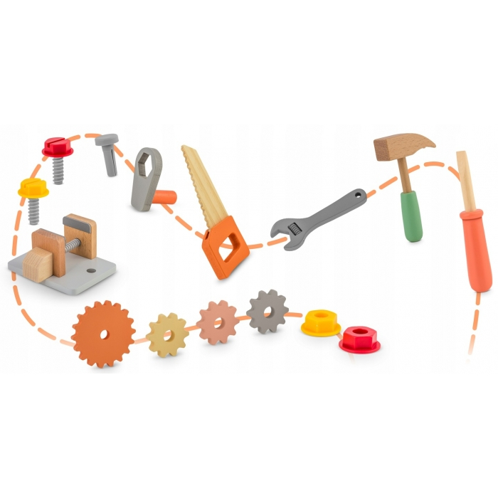 Mini atelier de lucru din lemn cu accesorii incluse, 30 x 25 x 30 cm, Ricokids RK-877 [7]