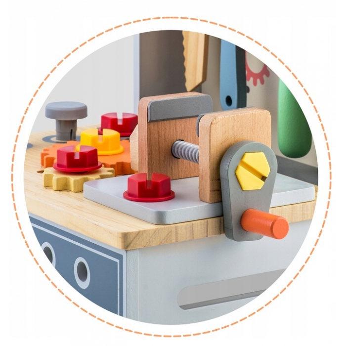 Mini atelier de lucru din lemn cu accesorii incluse, 30 x 25 x 30 cm, Ricokids RK-877 [5]