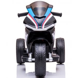 Motocicleta electrica pentru copii BMW HP4, 84x55x42 cm, varsta 2-5 ani, roti si scaun din plastic, putere 60W - Alb [4]
