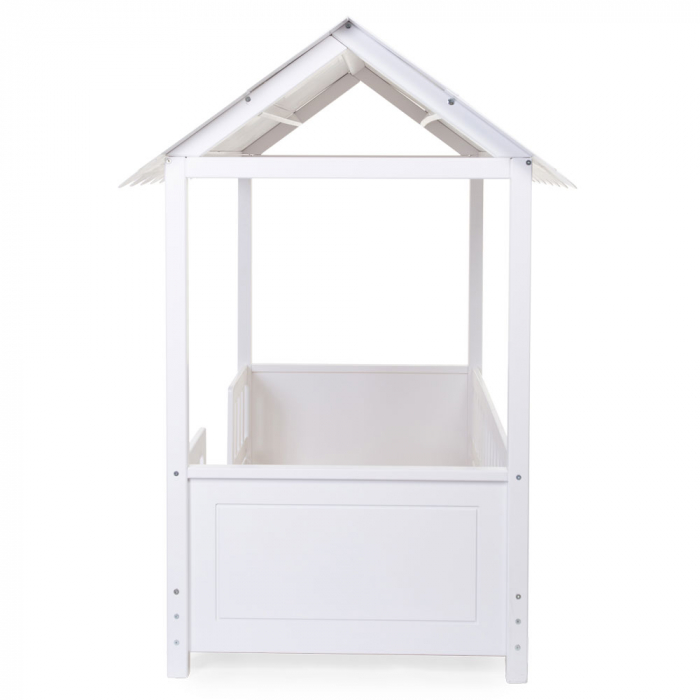 Pat Casuta Childhome cu protectii laterale 70x140 cm Lemn Alb [4]
