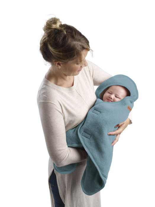 Paturica de infasat BabyNomade 0-6 luni Baltic Blue [4]