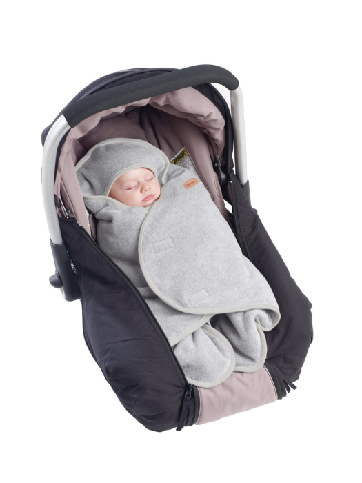Paturica de infasat BabyNomade 0-6 luni Heather Grey [6]