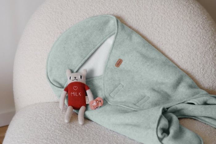 Paturica de infasat BabyNomade 0-6 luni Sage Green [5]