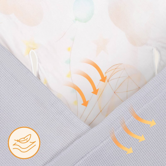 Paturica de infasat Lionelo pentru scoica auto, carucior si landou Albastru [8]