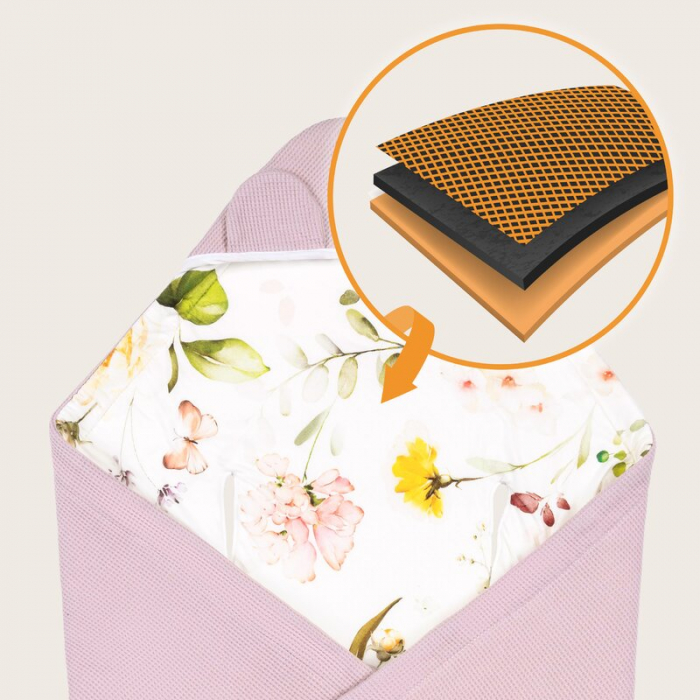 Paturica de infasat Lionelo pentru scoica auto, carucior si landou Roz [4]