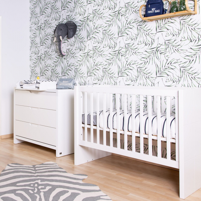 Patut Childhome Quadro White complet 60x120 cm, MDF Alb [3]