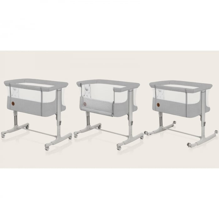 Patut co-sleeper Lionelo Aurora 3 in 1 cu leganare si setare unghiulara cu saltea cu densitate T25 si geanta transport [33]