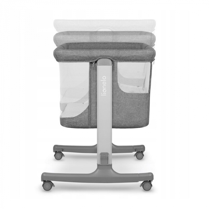 Patut co-sleeper Lionelo Aurora 3 in 1 cu leganare si setare unghiulara cu saltea cu densitate T25 si geanta transport [30]