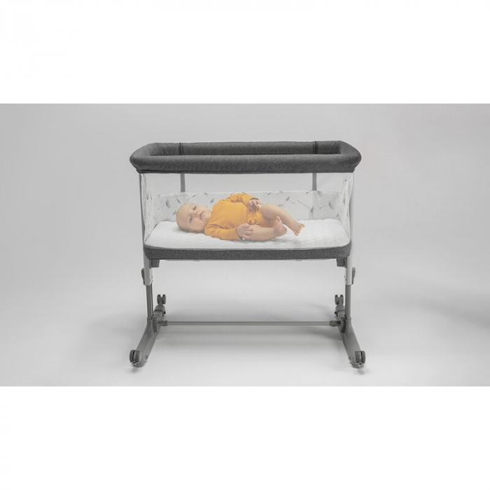 Patut co-sleeper Lionelo Aurora 3 in 1 cu leganare si setare unghiulara cu saltea cu densitate T25 si geanta transport [41]