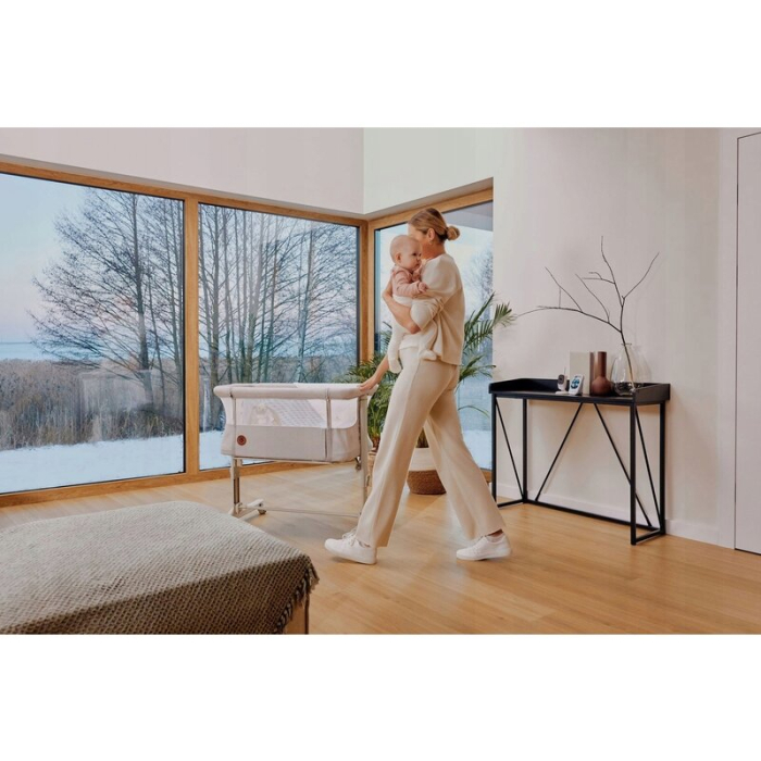 Patut co-sleeper Lionelo Aurora 3 in 1 cu leganare si setare unghiulara cu saltea cu densitate T25 si geanta transport [26]