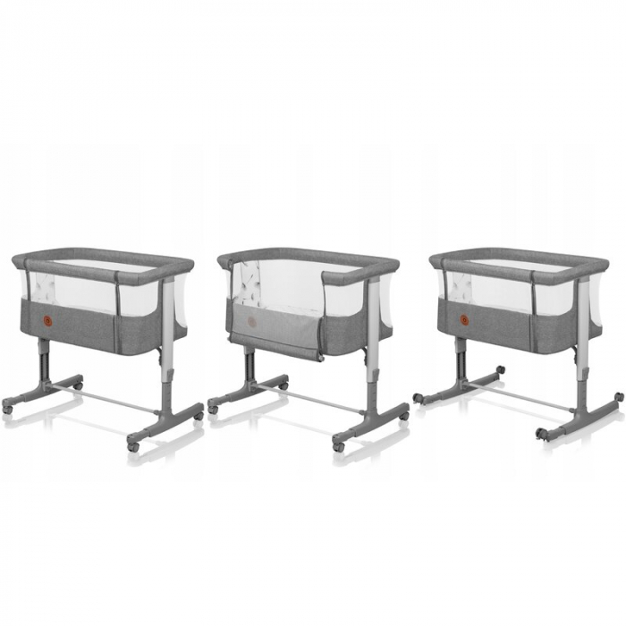 Patut co-sleeper Lionelo Aurora 3 in 1 cu leganare si setare unghiulara cu saltea cu densitate T25 si geanta transport [29]