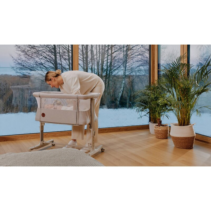 Patut co-sleeper Lionelo Aurora 3 in 1 cu leganare si setare unghiulara cu saltea cu densitate T25 si geanta transport [36]