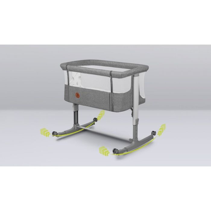 Patut co-sleeper Lionelo Aurora 3 in 1 cu leganare si setare unghiulara cu saltea cu densitate T25 si geanta transport [26]