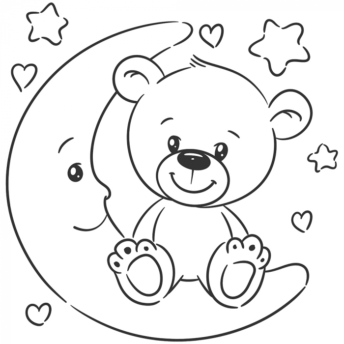 Patut copii din lemn Hubners Calisto Ursulet 120x60 cm maro [2]