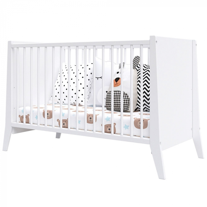 Patut copii din lemn Hubners Cosmo 120x60 cm alb [2]