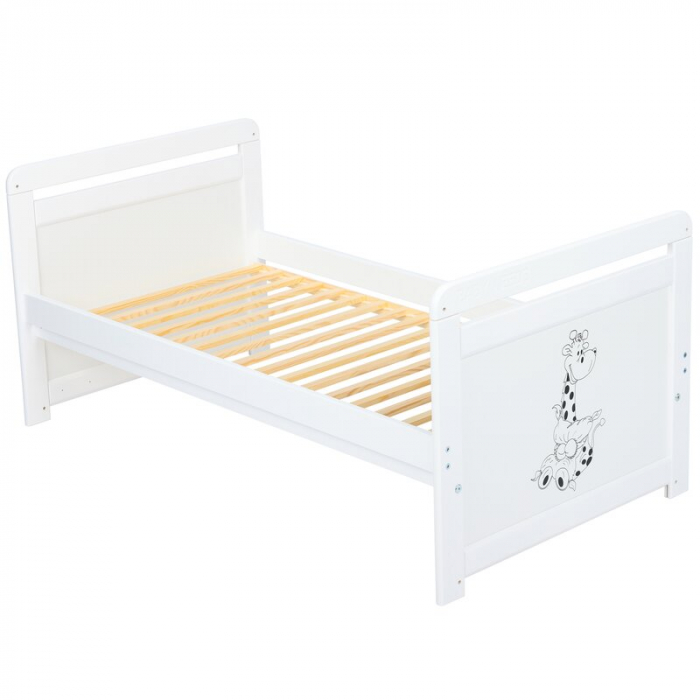 Patut din lemn Nadia II Girafa 120x60 cm multifunctional Alb - Babyneeds [7]