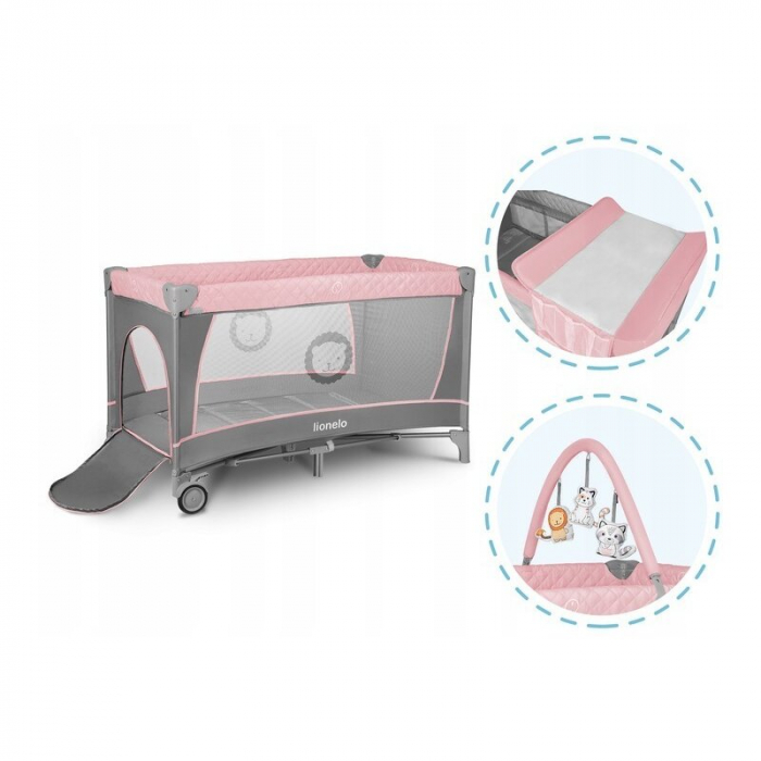 Patut pliant cu nivel suplimentar si arcada - Lionelo [7]