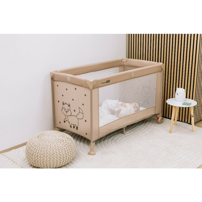 Patut pliant, FreeON, Nap, Cu un nivel, 120x60 cm, Beige [6]